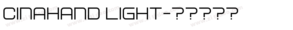 Cinahand Light字体转换